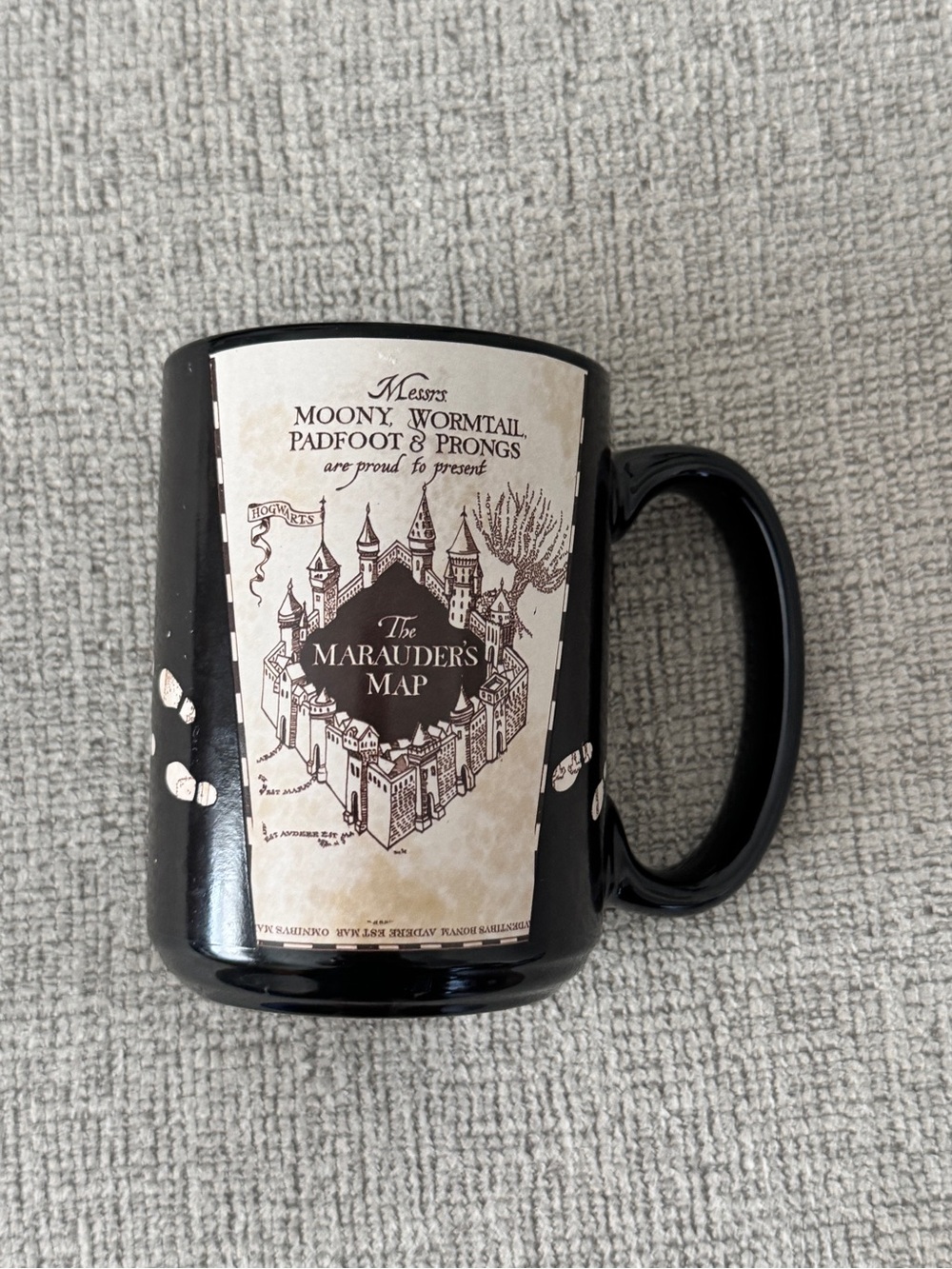 Harry Potter Marauder's Map Black Ceramic Mug
